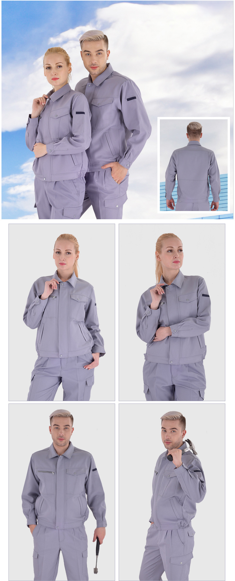 Unisex Autumn Winter Long Sleeve Work Uniform (3)