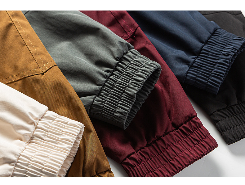 Mens Solid Stand Collar Casual Jacket (12)