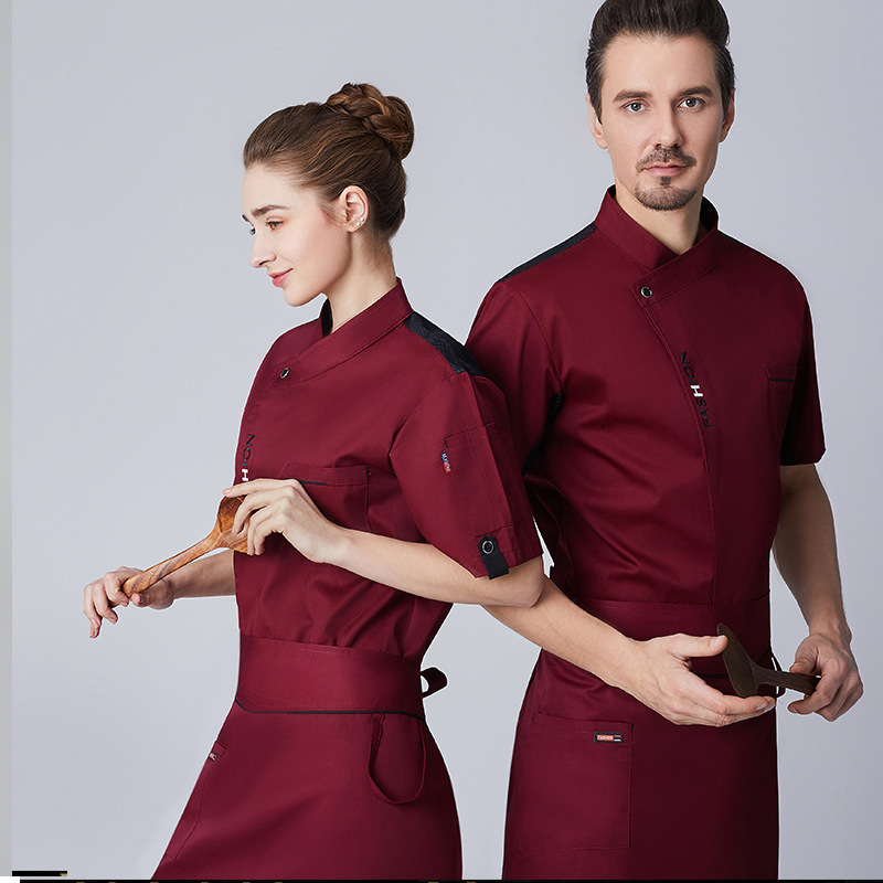 Summer Breathable Short Sleeve Chef Coat (3)