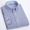 Long-Sleeve Casual Relaxed-Fit Checked Shirt