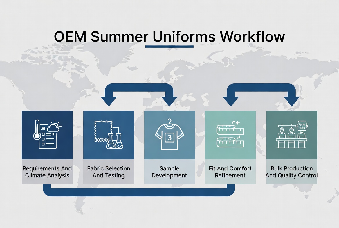 OEM Summer Uniform Production Process