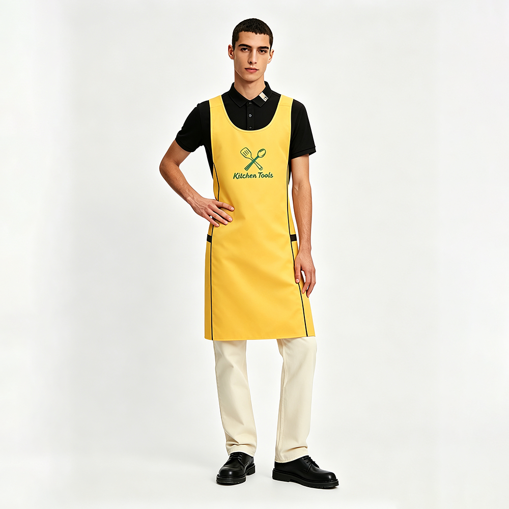 Tablier de travail sans manches imperm&eacute;able en satin unisexe