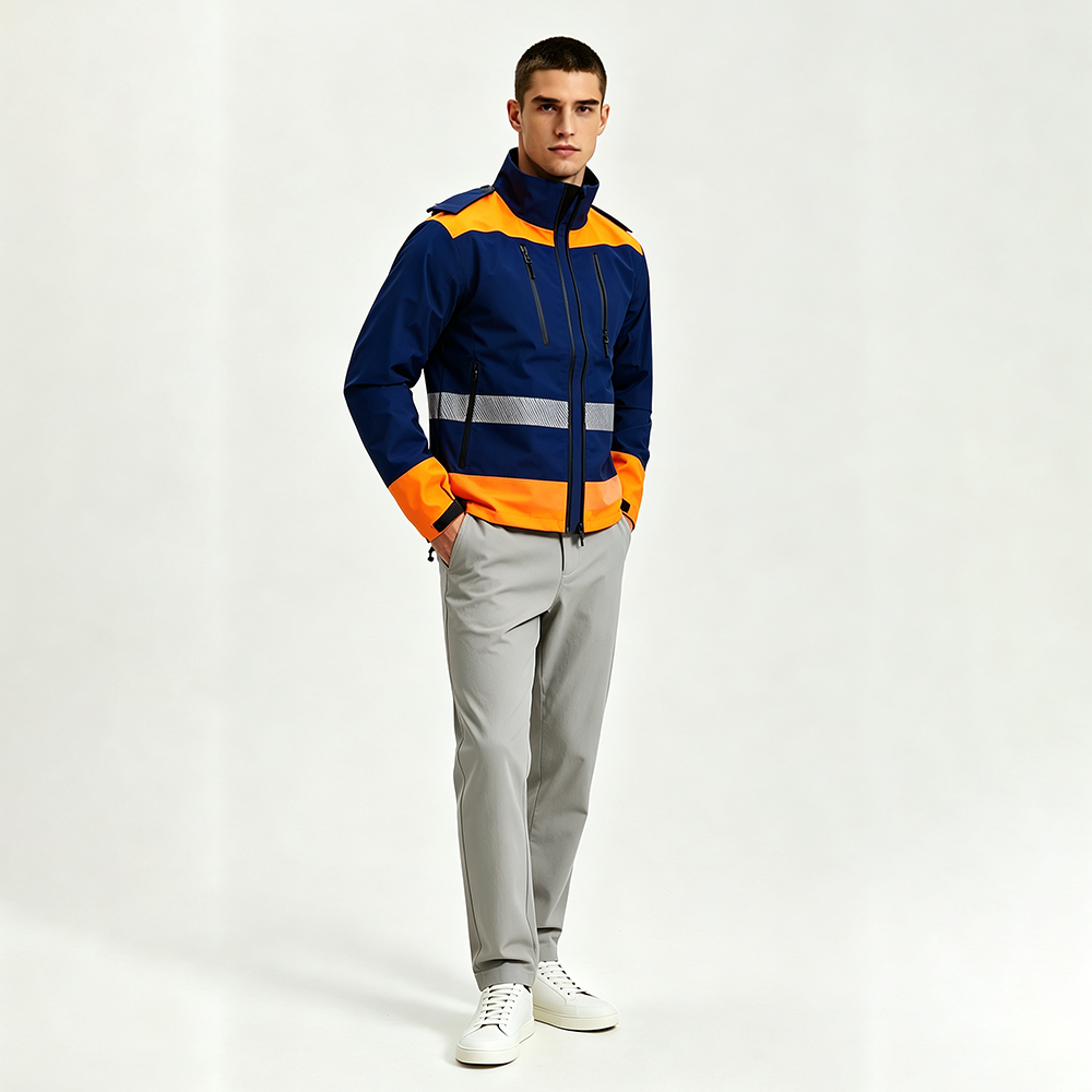 Fluorescent Reflective Polyester Hi Vis Safety Jacket