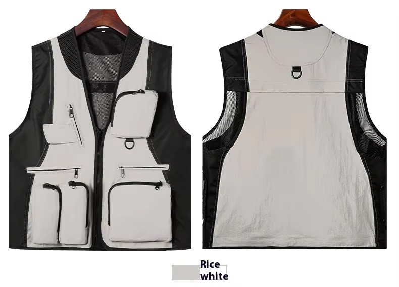 Unisex Printable Breathable Flap Pocket Work Vest (5)