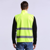 Unisex Zipper Multi Pocket Hi Vis Safety Vest