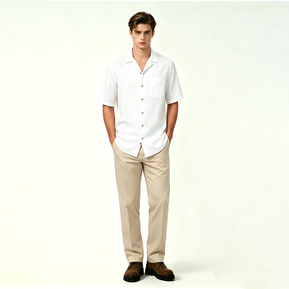 Cotton Linen Casual Summer Mens Shirt