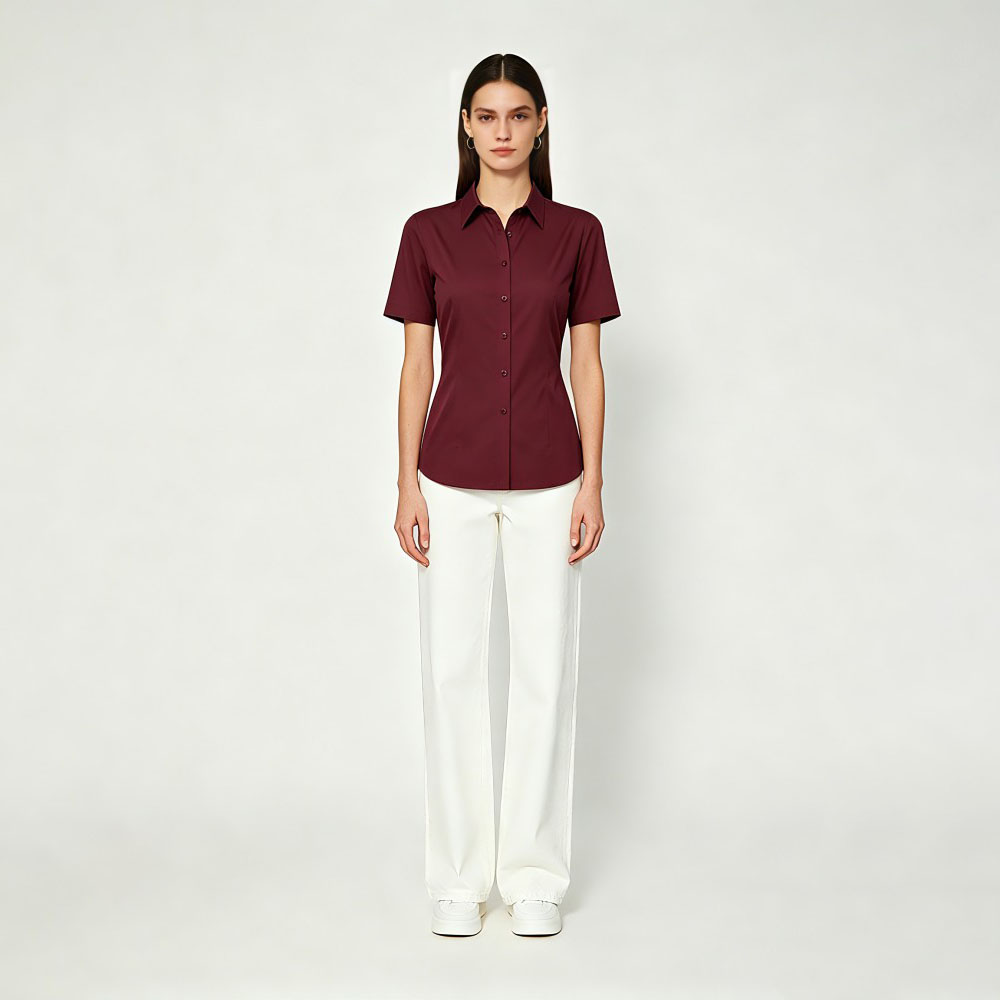 Striped Wrinkle Free Womens Blouse Shirt