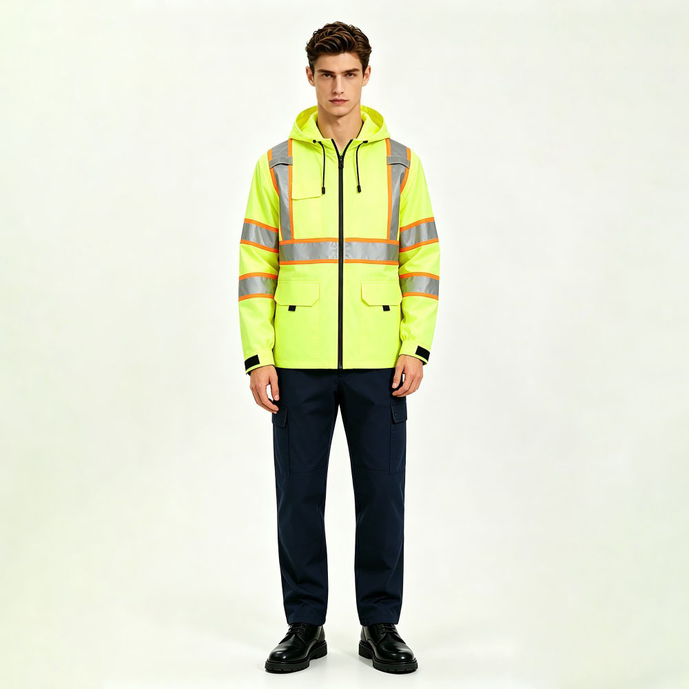 Autumn Winter High Vis Construction Work Jacket