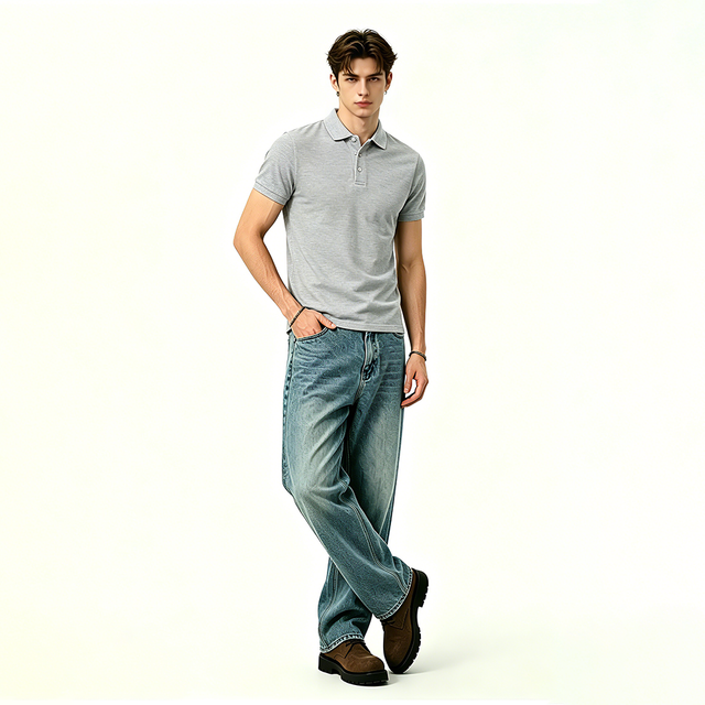 Mens Custom 100% Cotton Work Polo Shirt