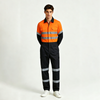 Mens Summer Cotton Hi Vis Work Coveralls