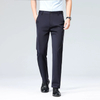 Mens Solid Stretch Straight Fit Dress Pants