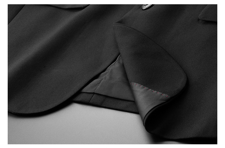 Men's Plus Size Casual Black Blazer (7)