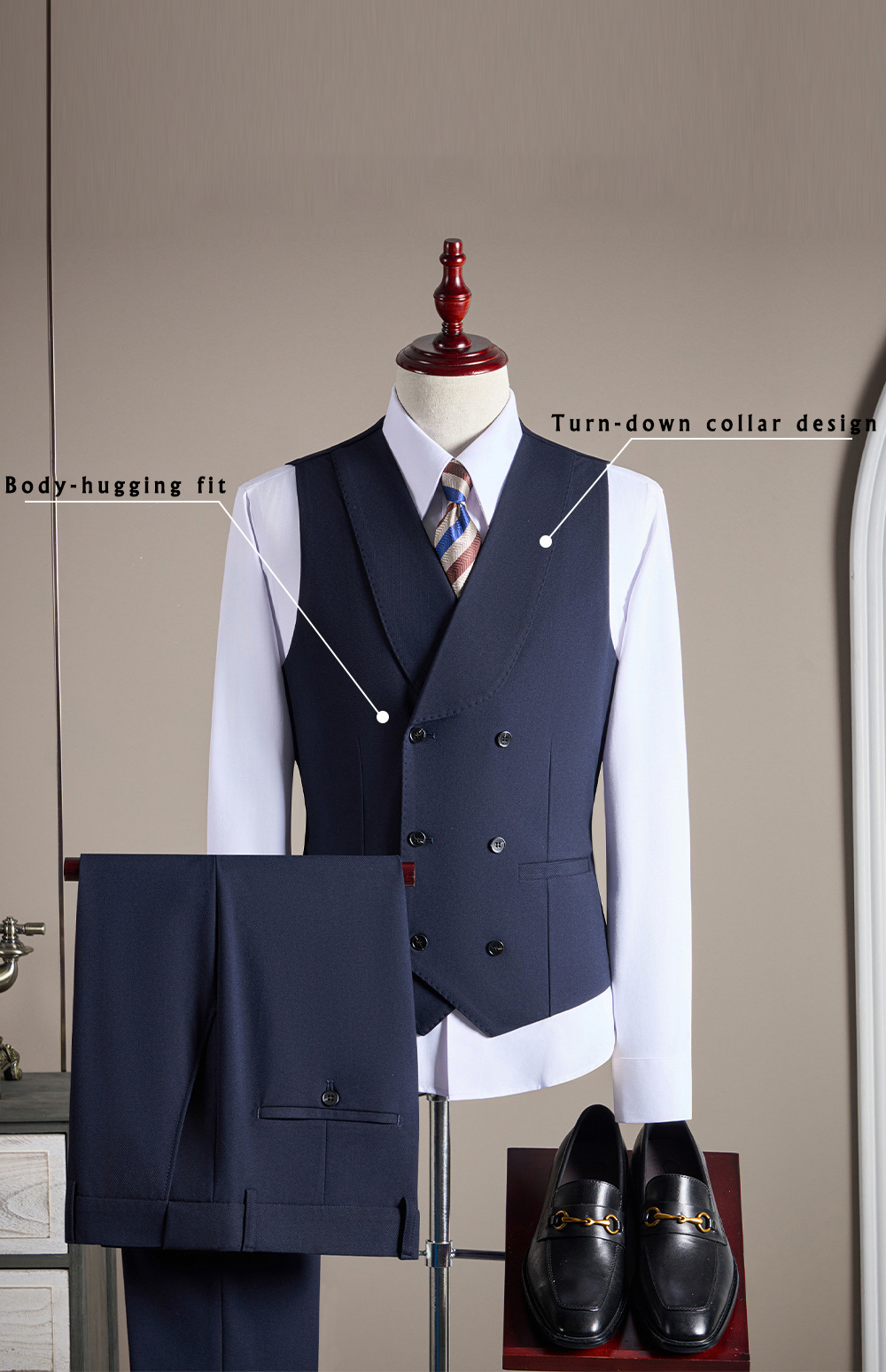 Premium Tailored Three Piece Mens Suit (8)