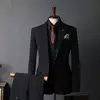 British Style Mens Striped Formal Suit