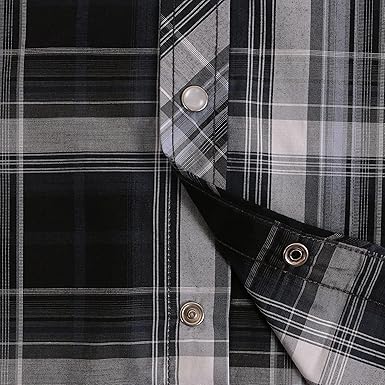 Camicia da uomo casual a quadri vestibilit&agrave; regolare (1)
