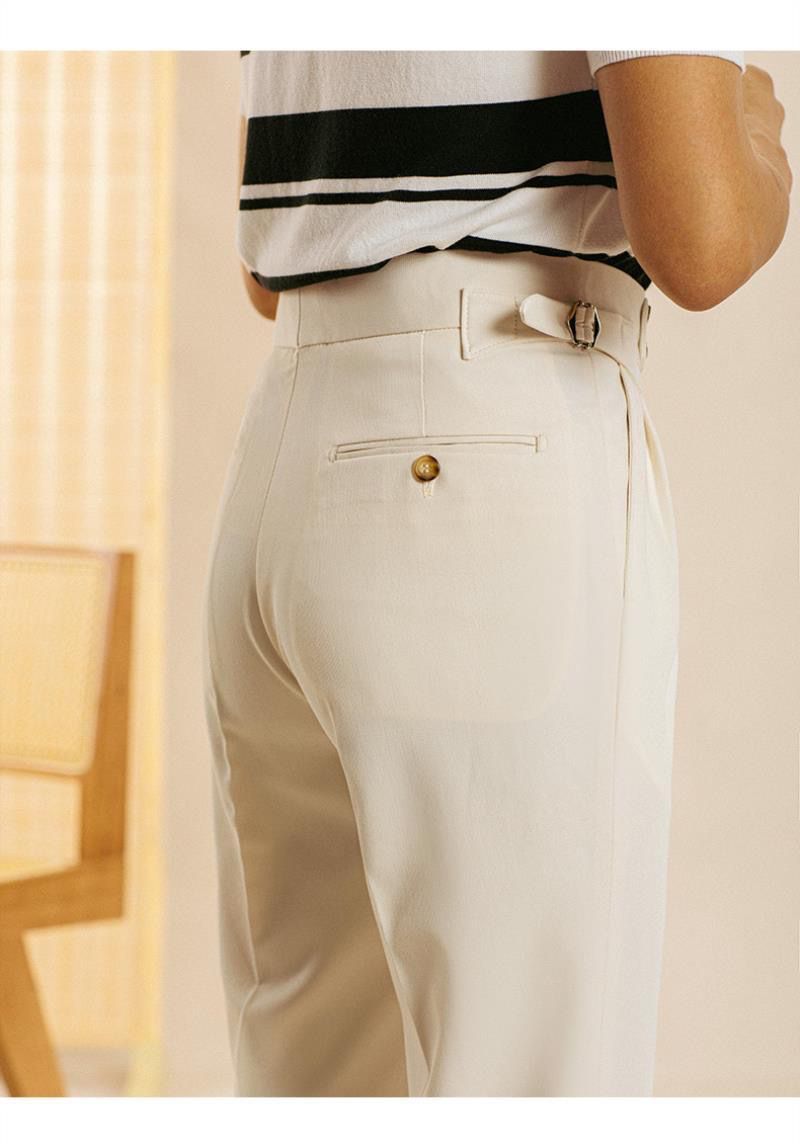 Mens Slim Fit Pleated Business Dress Pants (1)