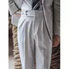 Light Gray High Waist Naples Mens Trousers