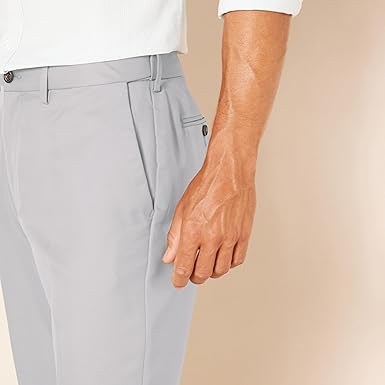 Mens Classic Fit Adjustable Waist Suit Pants (17)