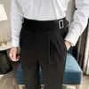 Naples Pleated Slim Fit Business Dress Pants