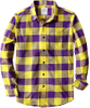 Mens 100% Cotton Plaid Long Sleeve Shirt