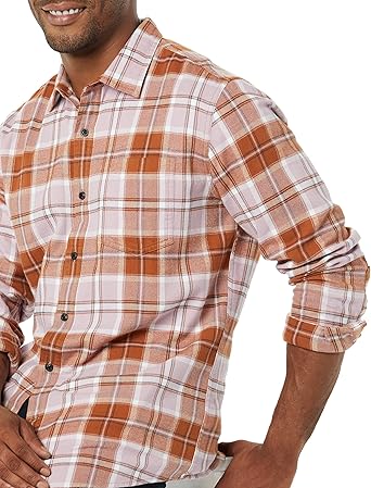 Mens Slim Fit Business Casual Flannel Shirt (4)