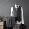 Mens 3 Piece Formal Business Wedding Suit