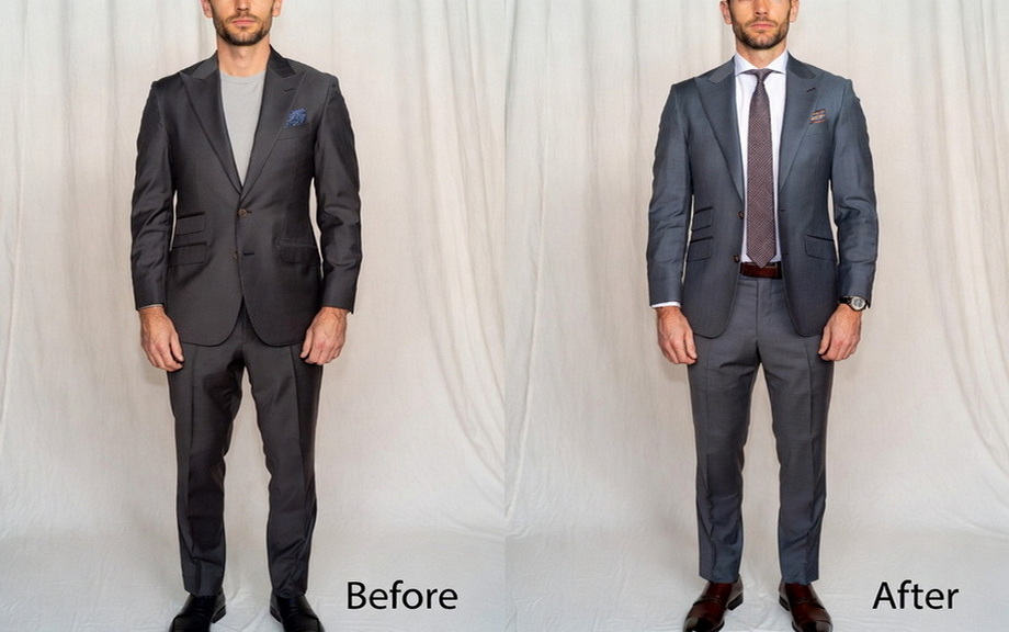 Before And After Suit Styling