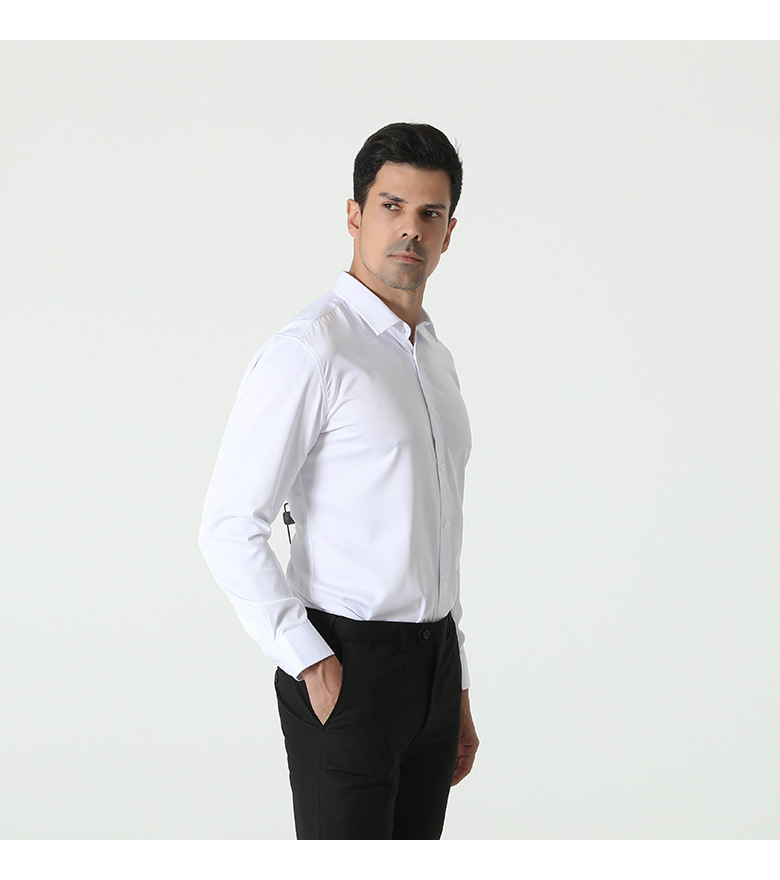 Solid Color Business Casual Mens Shirt (5)