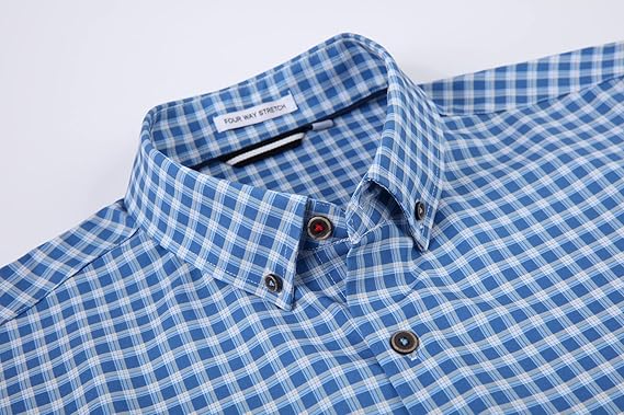 Mens Printed Stretch Wrinkle Resistant Business Shirt (3)
