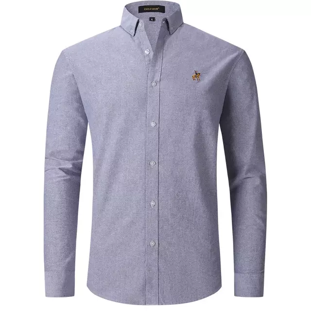 Mens Pure Cotton Oxford Business Casual Shirt