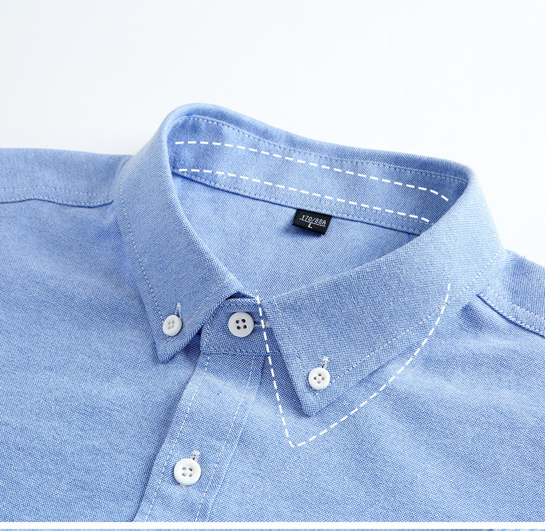 Mens Spring Autumn Cotton Oxford Casual Shirt (1)