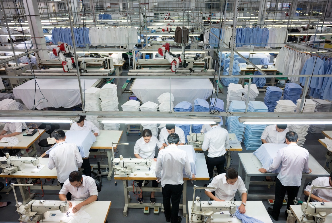 Business Shirt Production Line Detail