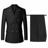 Men's Double-Breasted Smart Casual Two-Piece Suit
