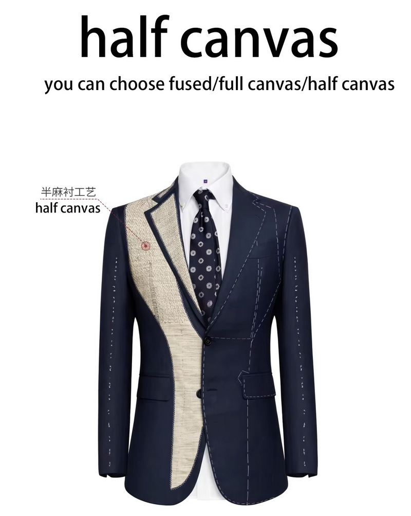 Men's High-Quality Double-Breasted Custom-Made Suit (3)
