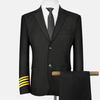 Mens Aviation Pilot Captain Uniform Suit