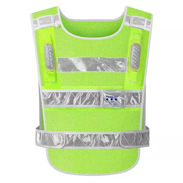 LED Flashing Reflective Patrol Safety Vest