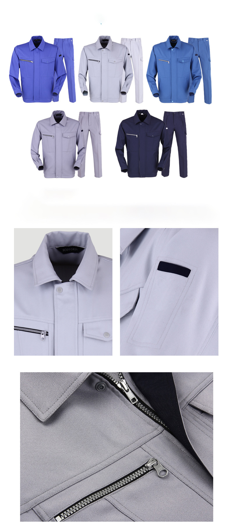 Unisex Autumn Winter Long Sleeve Work Uniform (6)