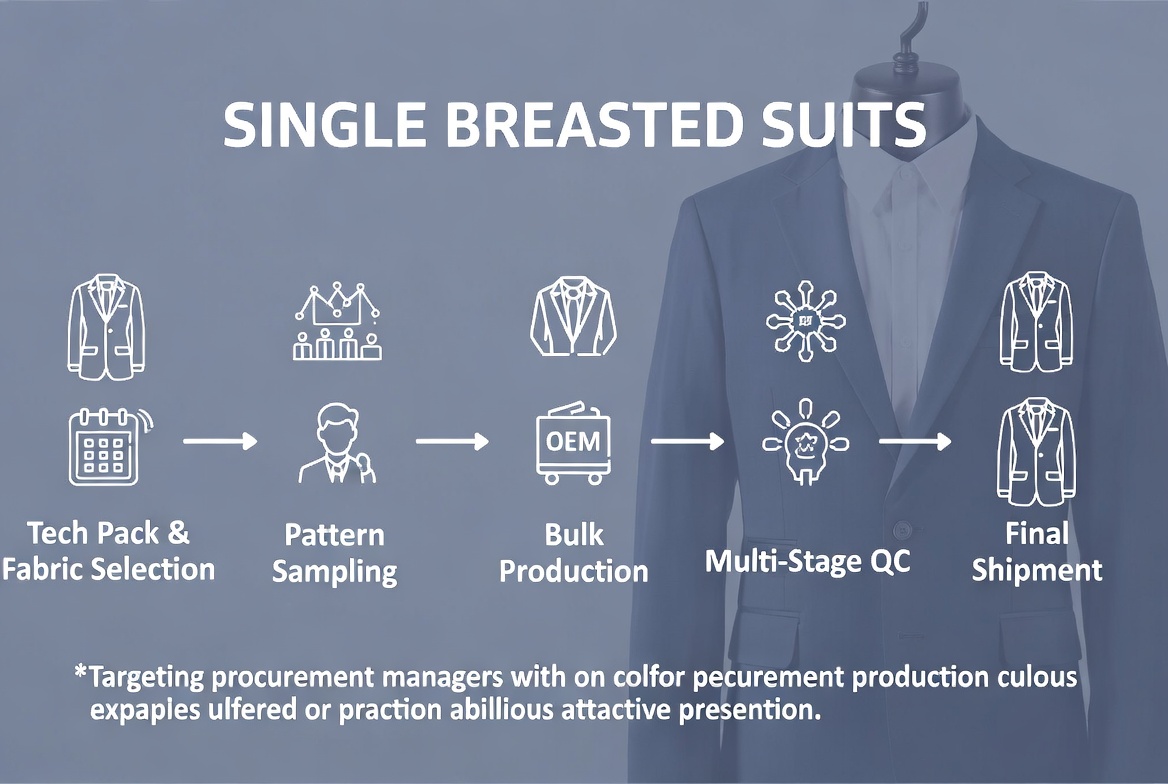 Single Breasted Suit OEM Workflow Single Breasted Suit OEM Workflow