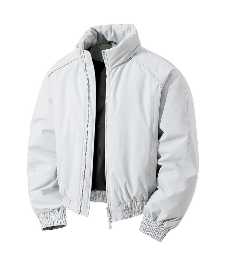 Mens Warm Winter Stand Collar Cotton Jacket (4)