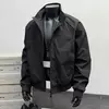 Mens Solid Stand Collar Casual Jacket
