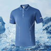 Mens Ice Silk Quick Dry Breathable Polo Shirt