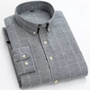 Long-Sleeve Casual Relaxed-Fit Checked Shirt