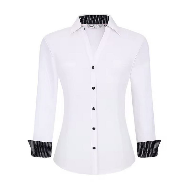 Womens Plus Size Office Non Iron Blouse (4)