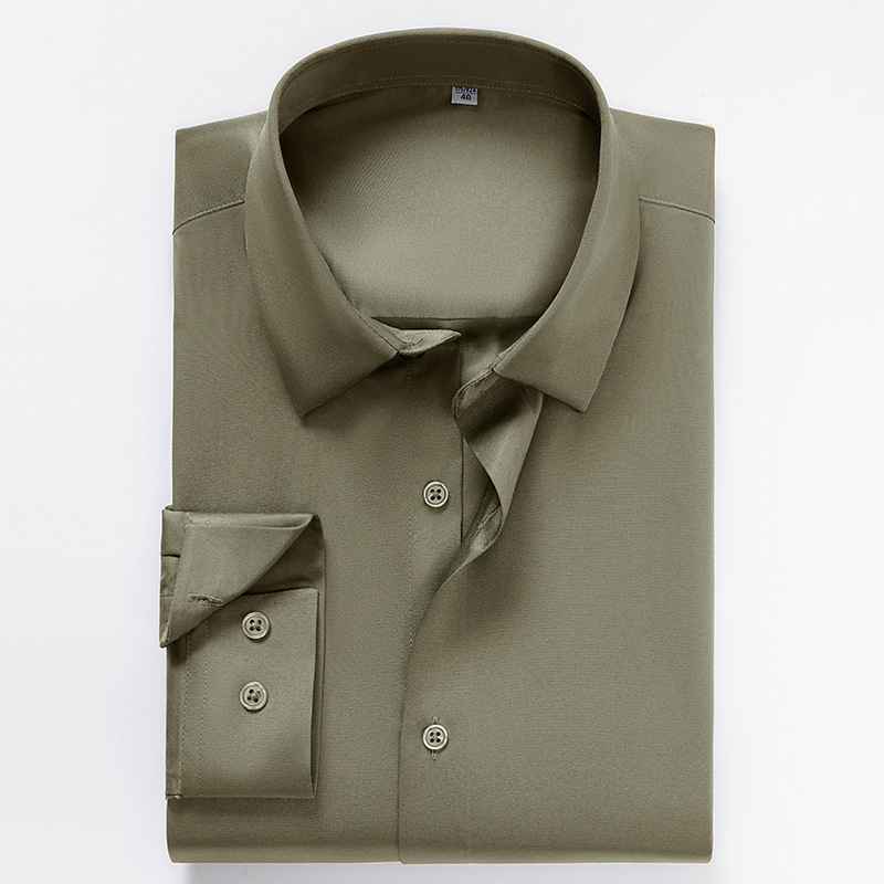 Mens Satin Silk Non Iron Business Dress Shirt (7)