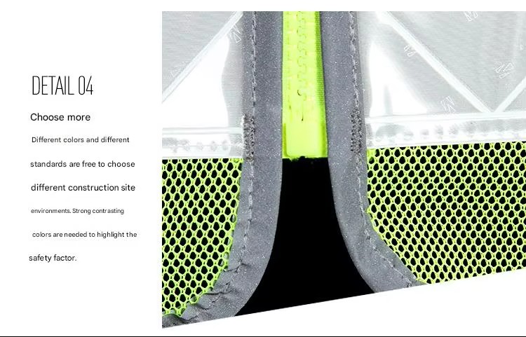 Breathable Checkered Hi Vis Road Safety Vest (4)