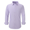 Mens Smart Casual Fine Check Striped Shirt
