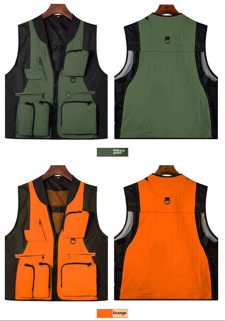 Unisex Printable Breathable Flap Pocket Work Vest (4)