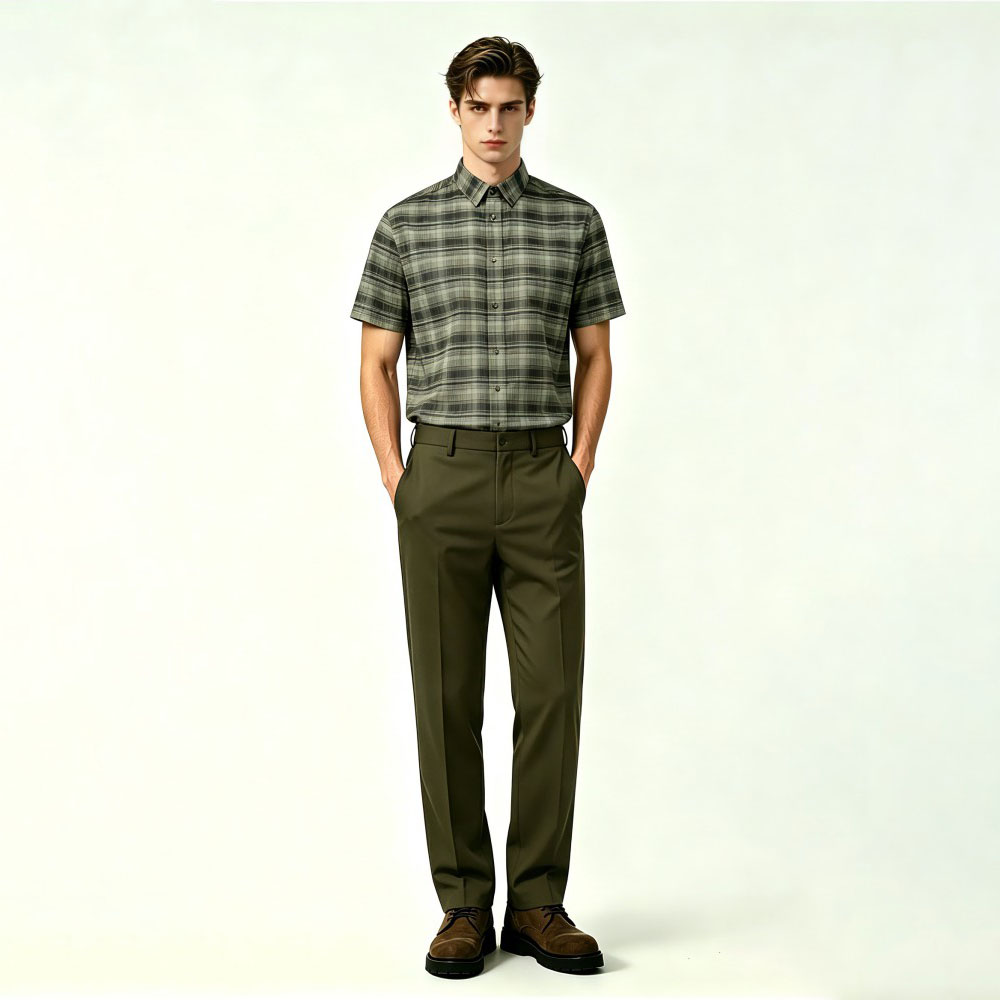 Men's Short Sleeve Check Shirt