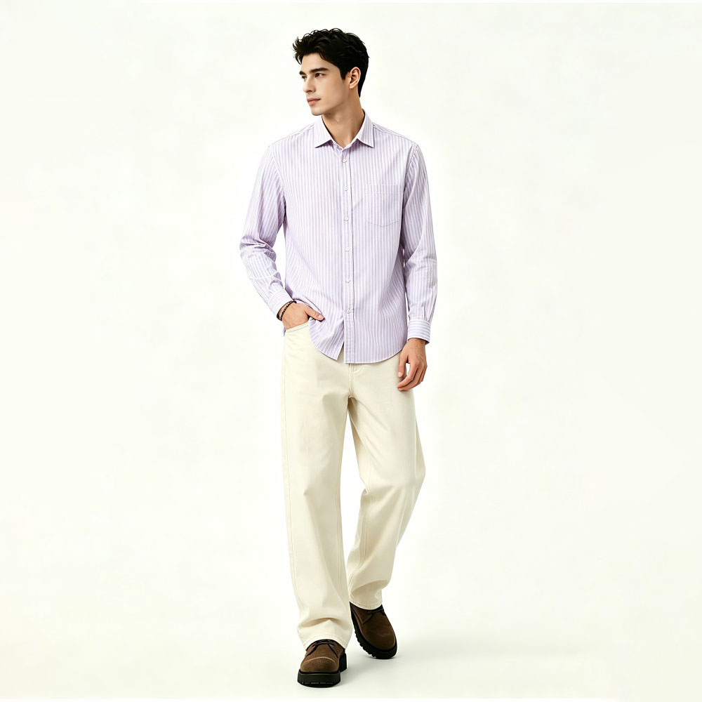 Mens Regular Fit Poplin Business Formal Shirt