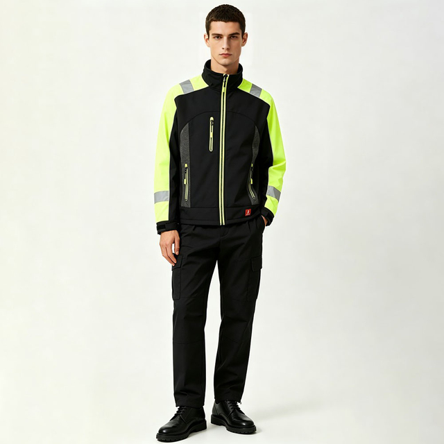 Winter Fleece Lined High Vis Safety Jacket